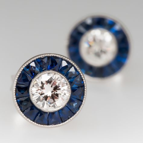 Sapphire Earring Jackets, Diamond Jackets Earrings Studs, Diamond Sapphire Earrings, Solitaire Jackets Earrings, Piercings Aesthetic, Earrings Platinum, Convertible Earrings, Sapphire Jewellery, Bezel Jewelry