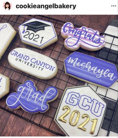 Grand Canyon University Graduation, Gcu Graduation, College Grad Party, Grand Canyon University, College Graduation Parties, University Graduation, Photo Buttons, Graduation Cookies, Dream College