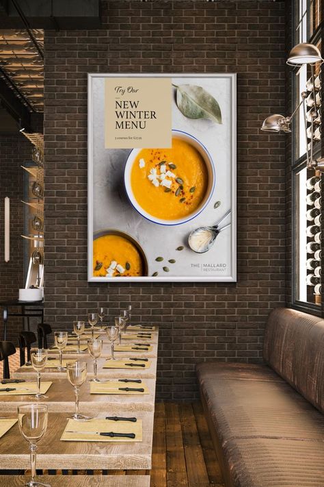 A0 click frame for wall mounted menu poster in a restaurant Restaurant Wall Poster Design, Restaurant Frames Wall, Food Signage Design, Wall Menu Design, Cafe Poster Design, Alien Photography, Restaurant Poster Design, Restaurant Posters, Cafe Photoshoot