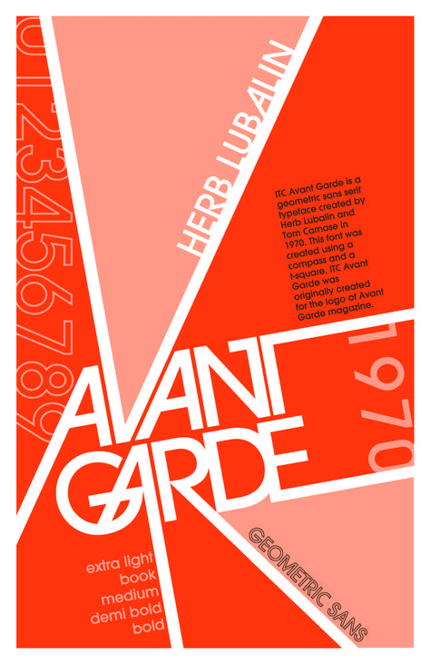 Avant Garde Typeface 3d Tipografi, Typeface Poster, Typographic Poster Design, Mises En Page Design Graphique, Typographie Inspiration, Herb Lubalin, ポップアート ポスター, Schrift Design, Poster Fonts