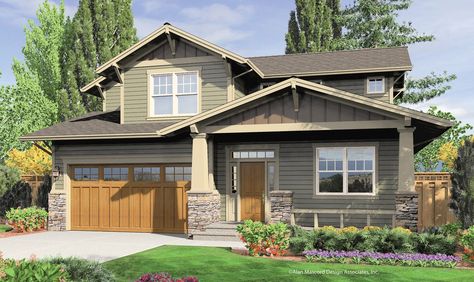 Front Rendering Shingle Style Homes, Building Costs, Looks Country, Casas Coloniales, Craftsman Style Homes, Craftsman Style House Plans, Craftsmen Homes, Craftsman House Plans, Home Plans