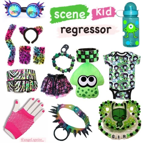 Littlespacecore Outfits, Age Reggresion Outfits, Kid Core Outfits, Sfw Agere, Pet Regression, Pet Spaces, Art Outfits, Scene Kids, Kid Core