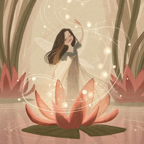 Water Lily Fairy, Water Lily Drawing, Lily Fairy, Lilies Drawing, Unicorn And Fairies, Water Fairy, Fantasy Pictures, Visual Development, Digital Art Tutorial