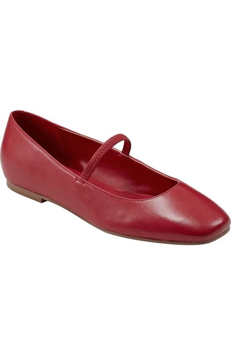 Marc Fisher LTD Urella Mary Jane Flat (Women) | Nordstromrack Red Ballet Flats, Mary Jane Flats, Marc Fisher, Fashion Flats, Outfits Aesthetic, Womens Flats, Capsule Wardrobe, Mary Janes, Ballet Flats