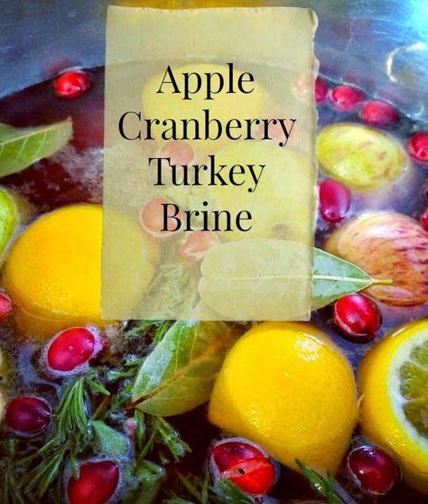 Apple Turkey Brine, Smoked Turkey Brine, Thanksgiving Recipes Turkey, Easy Turkey Brine, Turkey Brine Recipe, Apple Turkey, The Perfect Turkey, Cranberry Turkey, Turkey Cranberry