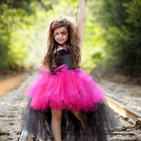 Apparel Mascot Costumes 2022 Theme Costume Girls Ball Gown Dresses, Rockstar Costume, Halloween Tutu Dress, Kids Tutu Dress, Tutu En Tulle, Kid Birthday Outfits, Baby Tutu Dresses, Tulle Tutu Dress, Star Costume