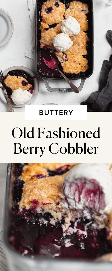 If you’re looking for a no-fuss, classic, crowd pleasing dessert you’re lookin’ right at it. This mixed berry cobbler is loaded up with fresh berries and topped with a buttery biscuit topping. Serve this berry cobbler à la mode for the ultimate sweet treat. cobbler recipes. cobbler recipes easy. cobbler recipes blueberry. berry cobbler recipes. berry cobbler recipes frozen fruit. berry cobbler recipes easy. Grilled Mixed Berry Cobbler, Marion Berry Cobbler, Fresh Berry Cobbler, Classic Desserts American, Mixed Berry Desserts, Basic Dessert Recipes, Mixed Berry Dessert Recipes, Fresh Berry Dessert, Dewberry Cobbler