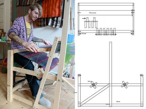 floor loom plans | by Action Weaver Loom Plans, Floor Plan Symbols, Frugal Decor, Floor Loom, Weaving Loom Diy, Rigid Heddle Weaving, Weaving Tools, Jacquard Loom, Tablet Weaving