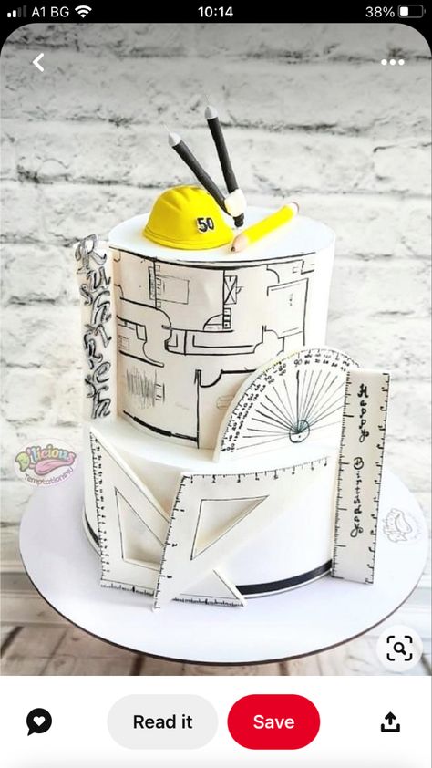 Architect Cake Design, Architectural Cake Design, Architect Birthday Party, Cake For Interior Designer Birthday, Cake For Architect Birthdays, Civil Engineering Cake Ideas, Civil Engineer Cake Design, Mechanical Engineer Cake Design, Architecture Cake Design