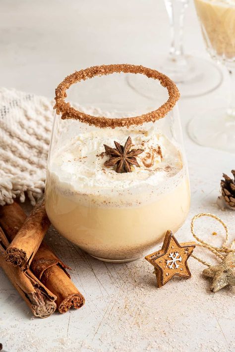 Vanilla Spice Eggnog Recipe, Southern Comfort Eggnog, Eggnog Cocktail, Spiced Eggs, Spiced Eggnog, Christmas Eggnog, Plant Based Meal Planning, Cooking Stuff, Vanilla Spice