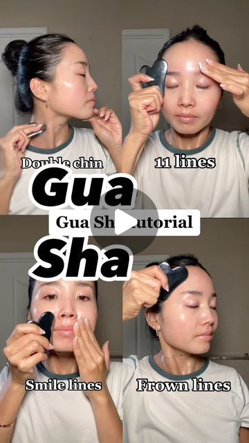 Gia Sha Tutorial, Gu Sha Facial How To Use, Gia Sha Face Before And After, Gau Sha Tutorial, Gia Sha Face Routine, Guasha Routine, Skin Recipes, Massage Routine, Jade Rolling