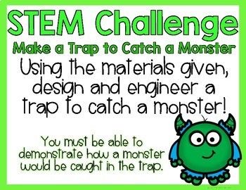 How to Catch a Monster, STEM & Literacy How To Catch A Monster Activities, October Kindergarten, Elementary Stem, Monster Activities, Elementary Stem Activities, October School, Stem School, Mc Ideas, Halloween Stem