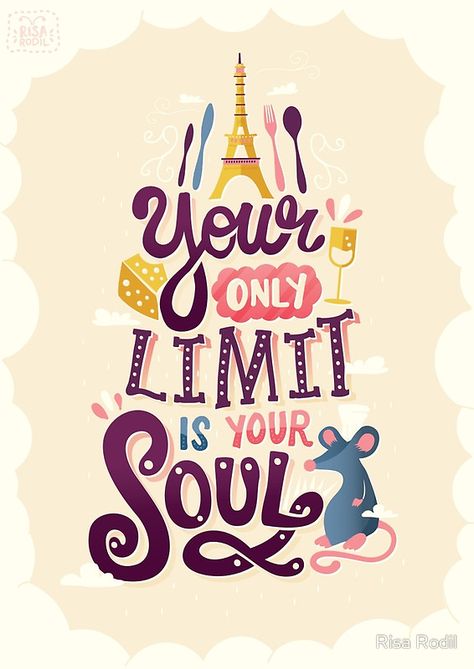 Soul Drawing, Pixar Quotes, Pixar Movies, Disney Quotes, Typography Quotes, Quote Posters, Disney Wallpaper, Ratatouille, A Mouse