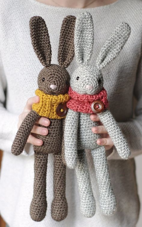 Bunny Crochet Pattern, Crochet Mignon, Crochet Bunny Pattern, Pola Amigurumi, Bunny Crochet, Bunny Pattern, Haken Baby, Crochet Animal Patterns, Easter Crochet