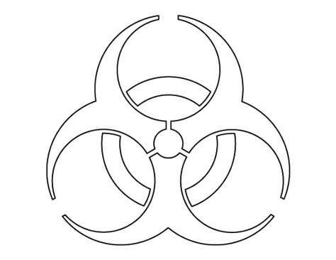 Biohazard symbol pattern. Use the printable outline for crafts, creating stencils, scrapbooking, and more. Free PDF template to download and print at http://patternuniverse.com/download/biohazard-symbol-pattern/ Toxic Symbol, Biohazard Tattoo, Hazard Symbols, Acab Tattoo, Printable Outline, Family First Tattoo, Hazard Symbol, Biohazard Symbol, Travel Baby Shower Theme