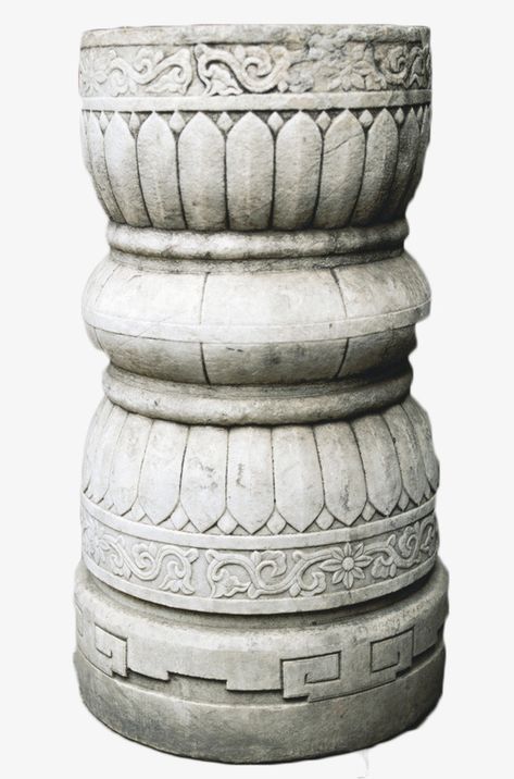 Chinese Horror, Chinese Clipart, Stone Edge, Architectural Columns, Outdoor Gardens Design, Chinese Architecture, Carved Stone, Png Transparent Background, Stone Carving