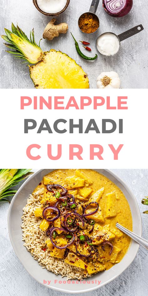 Vegan Indian Recipes, Pineapple Recipes, Vegan Curry, India Food, Health Nutrition, 140 Pounds, Curry Recipe, Indian Dishes, Healthy Nutrition