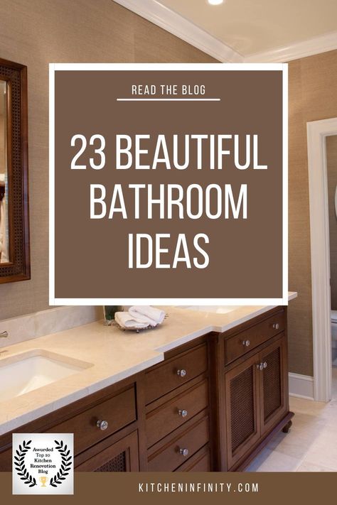 Bathrooms are one of the most important rooms at home. It is where we get ready in the morning and clean up before bedtime, so why not make it as comfortable as possible? Decorating your bathroom can be more enjoyable than you think if you know what kind of layout to choose or how to decorate a small space. You don't have to spend too much money on remodeling because that will mean spending a lot. If you're looking for bathroom design ideas that will help you beautify your room, here they are. Traditional Small Bathrooms, Beautiful Bathroom Ideas, Traditional Bathroom Decor, Classy Bathroom, Main Bathroom Ideas, Bathroom Counter Decor, Counter Decor, Stunning Bathrooms, Classic Bathroom