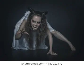 Woman Crawling Creepy Images, Stock Photos & Vectors | Shutterstock Scary Poses Reference Photo, Creepy Crawling Pose, Crawling Photoshoot, Creepy Dynamic Poses, Human Snarling Reference, Crawling Pose Drawing, Crawl Pose Reference, Crawling Towards Camera Pose, Woman Crawling Pose