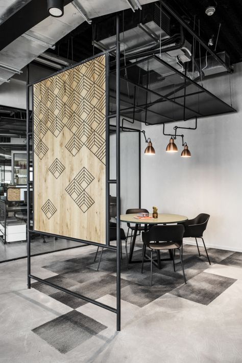 Optimove Offices – Tel Aviv Meja Industrial, Industrial Office Space, Office Space Planning, Industrial Office Decor, Interior Kantor, Industrial Office Design, Office Decor Professional, Office Architecture, Office Tour