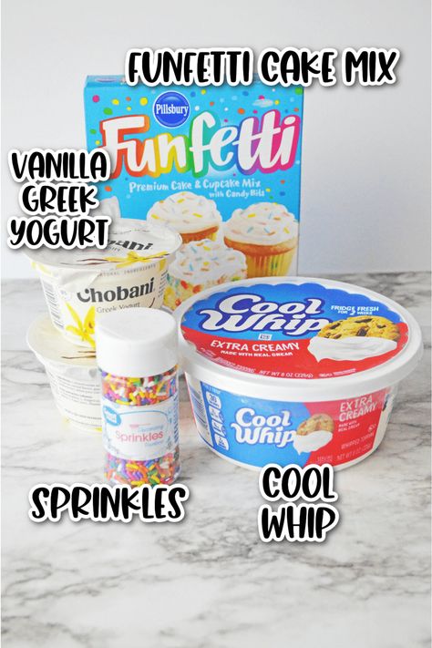 Fun Getting Dip, Funfetti Dip Greek Yogurt, Cool Whip Cake Mix Dip, Easter Funfetti Dip, Healthy Funfetti Dip, Cake Batter Dip With Yogurt, Dunkaroo Dip With Yogurt, Funfetti Dip With Yogurt, Funfetti Cake Dip Recipe