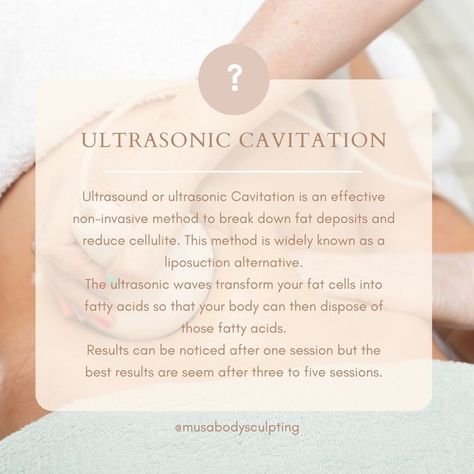 Ultrasonic Cavitation Tips, Non Invasive Body Sculpting, Body Sculpting Aesthetic, Cavitation Tips, Esthetic Marketing, Cavitation Benefits, Aesthetic Bodies, Body Cavitation, Ultrasound Cavitation