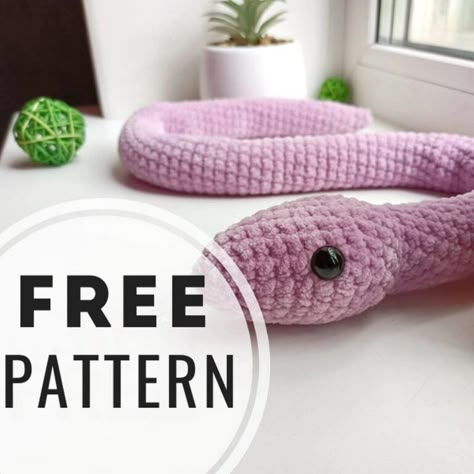 Learn how to crochet this adorable and cuddly snake toy! This easy pattern is perfect for beginners, and it's great for kids of all ages. 🐍

#crochet #amigurumi #snake #toys #freepattern. #Amigurumi_Patterns #Simple_Crochet_Step_By_Step #Crochet_Blanket_Yarn #Crochet_Snake Snake Crochet Pattern, Crochet Snake Pattern, Snake Crochet, Crochet Blanket Yarn, Crochet Snake, Crochet Plush, Animals Pattern, Pink Snake, Crochet Animals Free Patterns