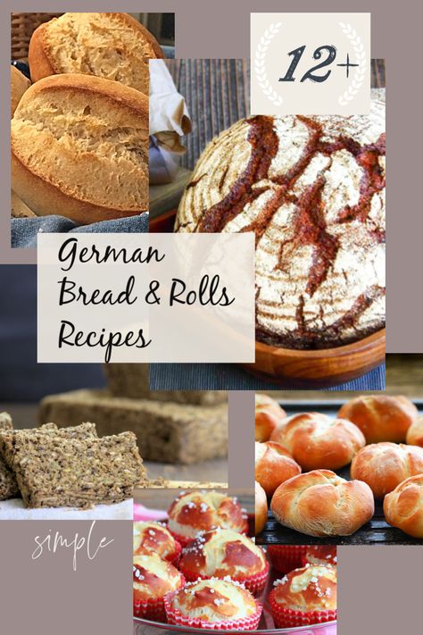 Brotchen Recipe, German Cuisine Recipes, Easy German Recipes, German Christmas Food, German Bakery, German Food Authentic, German Bread, German Cake, German Baking