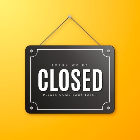 Gradient sorry, we're closed signboard | Free Vector #Freepik #freevector #sign #gradient #mark #indicator Sorry We Are Closed Today, We Are Closed Today, Open & Closed Signs, Sorry We Are Closed, Closed Sign, Close Instagram, Closed Today, Modern Tableware, Closed Signs