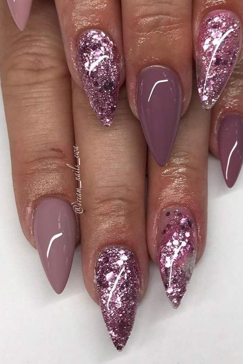 Shiny Nails Designs, Silver Nail Designs, Orange Nail Designs, Popular Nail Art, Nails 2018, Elegant Nail Designs, Nail Colour, Pretty Nail Designs, Latest Nail Art