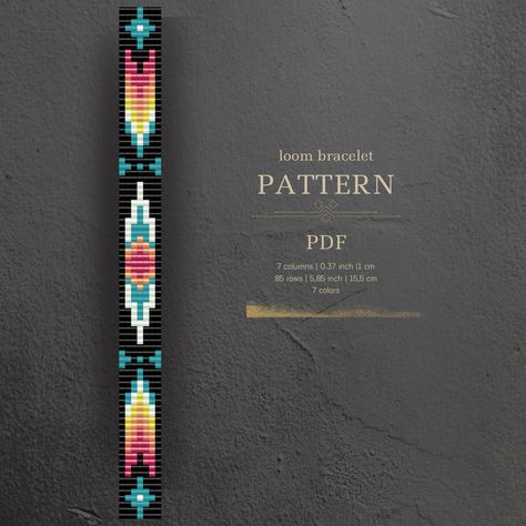 Minecraft Loom Patterns, Bead Loom Patterns Native, Loom Beaded Bracelets, Loom Beading Patterns, Aztec Jewelry, Beaded Hat Bands, Indian Arts And Crafts, Square Stitch, Loom Jewelry