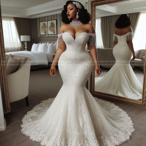 African Women Wedding Dress, Sendoff Dresses Brides Tanzania, Sendoff Dresses Brides, Sleeveless Mermaid Wedding Dress, Classy Elegant Wedding Dress, Wedding Gowns Ideas, 2024 Wedding Dress, Long White Wedding Dress, Brides Maid Dress