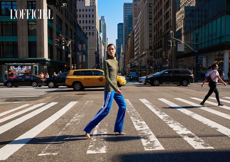 L’Officiel Azerbaijan July 2018 Alicia Holtz by Alfonso Anton Cornelis | Fashion Editorials Crosswalk Fashion Photography, Central Park Fashion Editorial, Fashion Week Photography, Nyc Fashion Photoshoot, New York Shoes, City Fashion Shoot, New York Editorial, Nyc Street Photography, Nyc Editorial