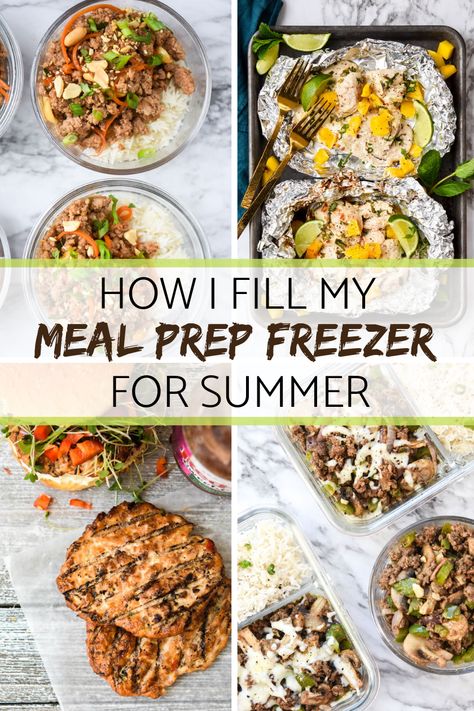 Dairy Free Freezer Meal Prep, Batch Freezer Cooking, Postpartum Summer Freezer Meals, Freezer Grill Meals, Freezer Meals Summer, Asian Freezer Meals, Frozen Meal Prep Recipes, Frozen Meal Prep, Meal Prep Freezer Meals