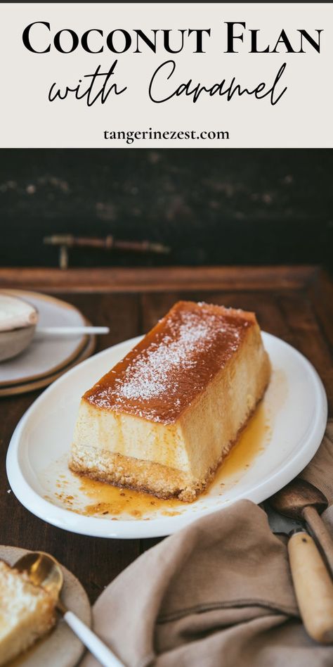 Creamy Caribbean Coconut Flan with Caramel Coconut Flan Recipe, Coconut Flan, Caramel Recipe, Flan Recipe, Coconut Caramel, Popular Desserts, Vanilla Coconut, Caramel Recipes, French Vanilla