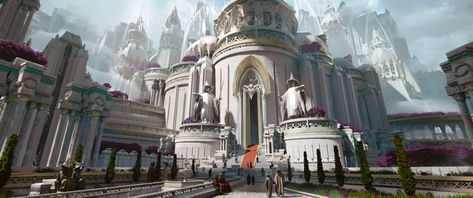 ArtStation - Magic Academy Magic Academy Concept Art, Magic University Fantasy Art, Magic College Fantasy Art, Magic Academy Fantasy Art, Academy Fantasy Art, Fantasy Academy Art, Fantasy Academy Building, Magic Academia, Fantasy Academy