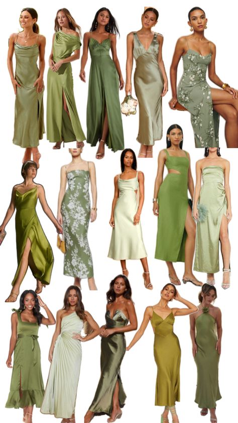 Moss and sage greens Bridesmaids Dress, Green Wedding, Moss Green, Sage Green, Wedding Guest, Green, Dresses