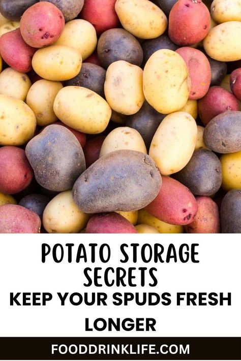 Learn how to store potatoes to keep them fresh longer. Storing Potatoes In Pantry, How To Keep Potatoes Fresh, Best Way To Store Potatoes, Small Potatoes, Canned Potatoes, How To Store Potatoes, Fresh Potato, Dried Potatoes, Printable Shopping List