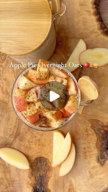 Bridgette Blakey on Instagram: "APPLE PIE OVERNIGHT OATS 🍎 🥧 

I think these might be my favorite overnight oats! They literally taste like an apple pie 🥧🫠

So what’s up with leucine? 🤷🏼‍♀️

⚡️ Leucine is an amino acid and belongs to the family of branched-chain amino acids and is the key to a vital process known as the mTOR pathway.

⚡️ When you consume leucine-rich foods, you’re essentially flipping a switch that triggers the mTOR pathway into action.

⚡️ Leucine ignites a cascade of events that signals your body to start the muscle-building processes, helping you recover faster and support those gains. 

Here’s how to make them👇🏼 Tag me if you try! 🏷️ 

*makes 1 serving 

•1/3 cup oats
•2 tablespoons chia seeds
•1/2 cup of plain Greek yogurt
•3/4 cup milk or plant based milk 
• Mtor Pathway, Apple Pie Overnight Oats, Plant Based Milk, Amino Acid, Muscle Building, Plain Greek Yogurt, Overnight Oats, Healthy Eats, Chia Seeds