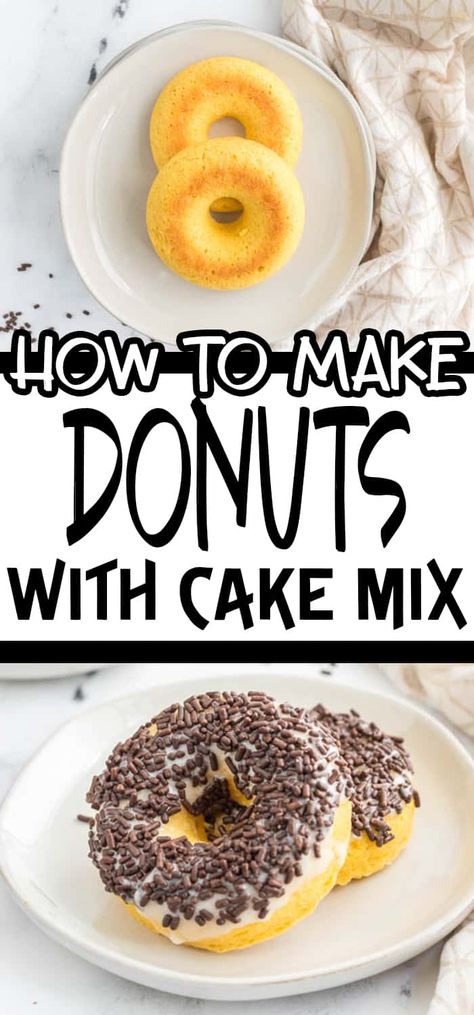 Cake Donut Recipe Baked, Cake Mix Doughnuts, Mini Donut Maker Recipes, Cake Mix Donuts Recipe, Babycakes Recipes, Cake Donuts Baked, Easy Donut Recipe Baked, Donut Maker Recipes, Cake Doughnuts Recipe