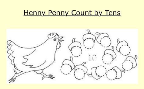 Count with acorns Henny Penny Henny Penny Activities, Penny Activities, Popcorn Words Activities, Chicka Chicka 123, Money Monkey, Oviparous Animals, Wonder Pets, Henny Penny, Chicka Chicka Boom Boom