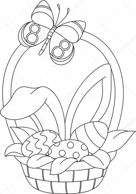 Easter Coloring Pages Printable, Easter Coloring Sheets, Easter Drawings, Easter Coloring Book, Easter Templates, Bunny Coloring Pages, Spring Coloring Pages, Summer Coloring Pages, Easter Embroidery