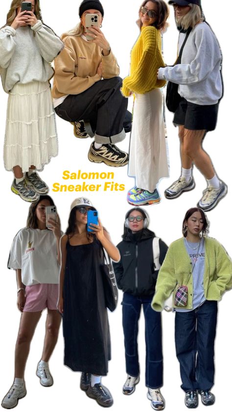 outfits wearing Salomon sneakers Sneaker Outfit Fall, Sneaker Fits, Salomon Sneakers, Style Guru, Personal Style Inspiration, Mode Inspo, Cute Everyday Outfits, 가을 패션, Sneakers Outfit