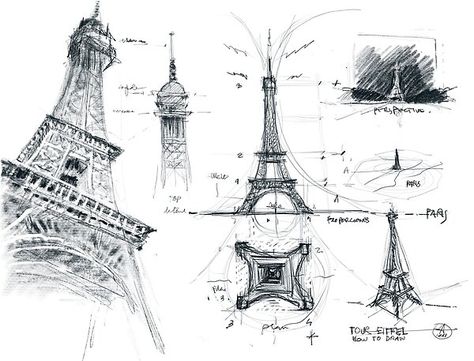 How to Draw Eiffel Tower by DrawingTheCity | Redbubble Draw Eiffel Tower, Tower Sketch, Eiffel Tower Drawing, Tower Drawing, Architecture Reference, Reference Photos, Top View, Growth Mindset, Top Artists