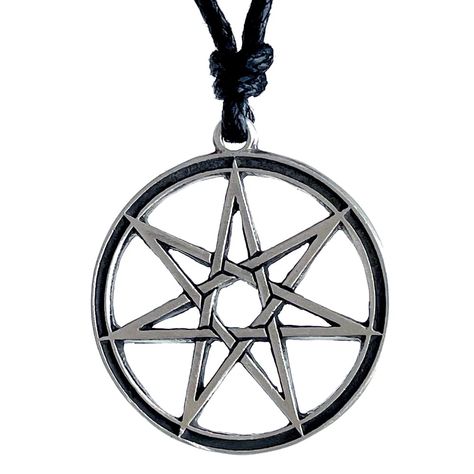 PRICES MAY VARY. Magic Pagan Wicca Jewelry Septagram 7 Pointed Fairy Star Heptagram Silver Pewter Men's Pendant Necklace Wealth Money Lucky Charm Protection Amulet Wicca Medallion travel Talisman Black Adjustable Cord Pendant with necklace. Pendant is made from pewter, strong and durable. Very fashionable and attract attentions for the wearer Measurement: approximately 3 x 3 centimeter (For size reference of the pendant, Please view the picture which has a penny and a quater coin next to it to c 7 Pointed Star, Fairy Star, Wicca Jewelry, Magic Charms, Mens Necklace Pendant, Protection Amulet, Vampire Hunter, Pewter Pendant, Magical Jewelry