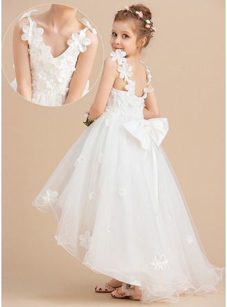 Summer Ball, Sleeveless Flower Girl Dresses, Girls Ball Gown, Neck Flower, Cheap Flower Girl Dresses, Girls Tulle Dress, Tulle Balls, Gown Princess, Dresses Tulle