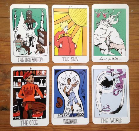 6 queer tarot decks link on Autostraddle Tarot Character, Queer Tarot, Tarot Cards Decks Beautiful, What Are Tarot Cards, Tarot Aesthetic, Tarot Cards For Beginners, Fortune Telling Cards, Character Cards, Tarot Card Spreads