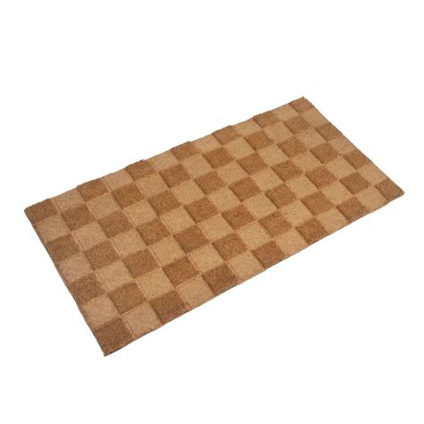 Natural Checkerboard Print Engraved Coir Doormat Door Mat Diy, Cool Doormats, Front Door Mats, Coir Doormat, Creative Co Op, Coconut Fiber, Michael Store, Antique Farmhouse, Checkered Pattern