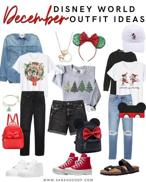 Disneyland In December, Disney World In December, Disney World Christmas Outfit, Christmas Disney Outfits, Disneyland Christmas Outfit, What To Wear To Disneyland, Disney Winter Outfits, Outfits December, Disneyland Outfit Winter