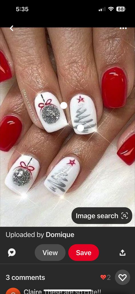 Xmas Nail Art, Manikur Kuku, Nails Gold, Tree Nails, Holiday Nail Designs, Cute Christmas Nails, Christmas Gel Nails, Nagel Tips, Christmas Nails Acrylic